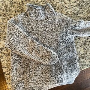 Cozy Sherpa Funnel Neck Sweater - Light Gray